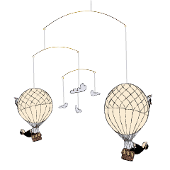 Decken-Mobile "Der Ballonfahrer"